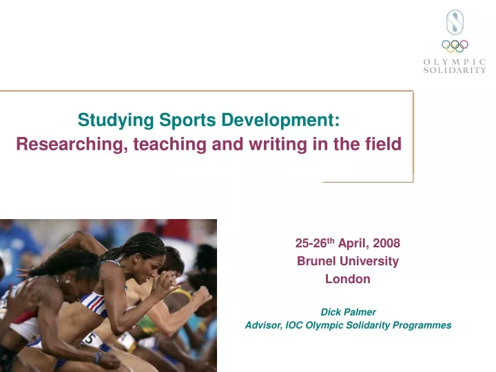studying sports development researching teaching
