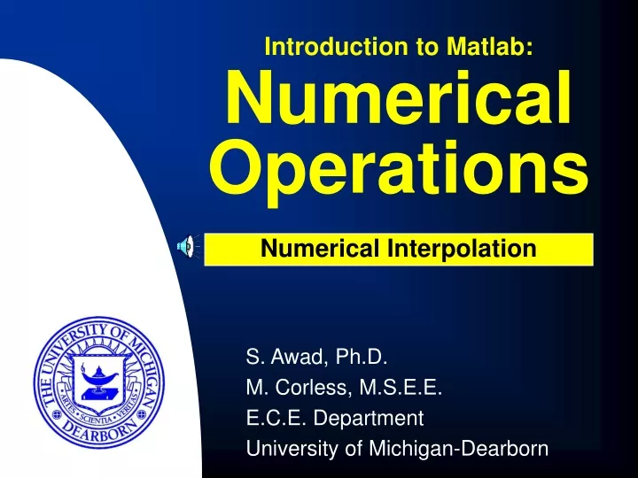 numerical operations