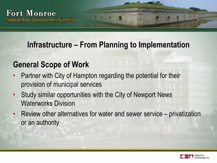 infrastructure from planning to implementation