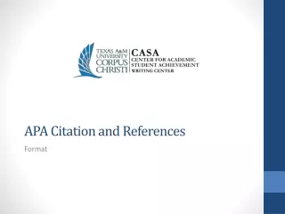 APA Citation and References