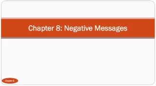 Chapter 8:  Negative Messages