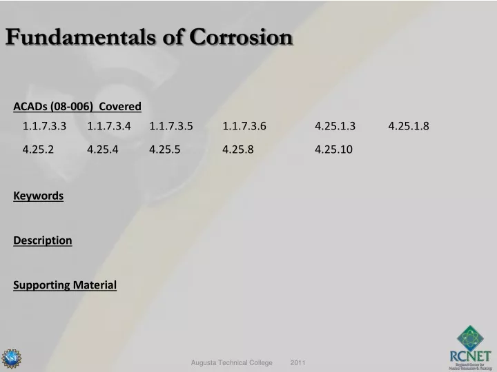 fundamentals of corrosion