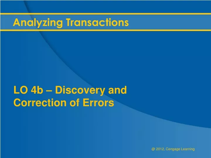 analyzing transactions