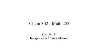 Chem 302 - Math 252