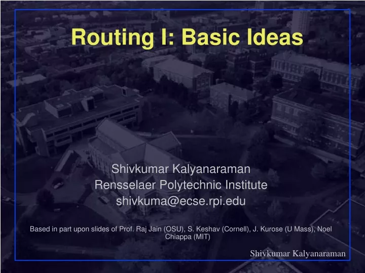 routing i basic ideas