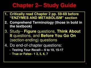 Chapter 2-- Study Guide