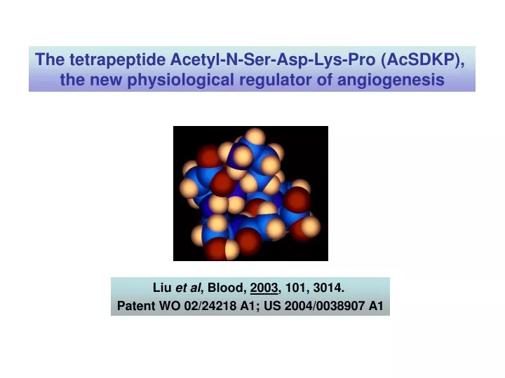 the tetrapeptide acetyl n ser asp lys pro acsdkp