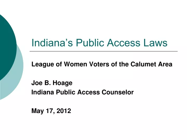 indiana s public access laws