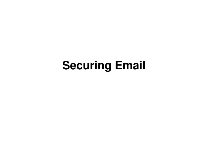 securing email