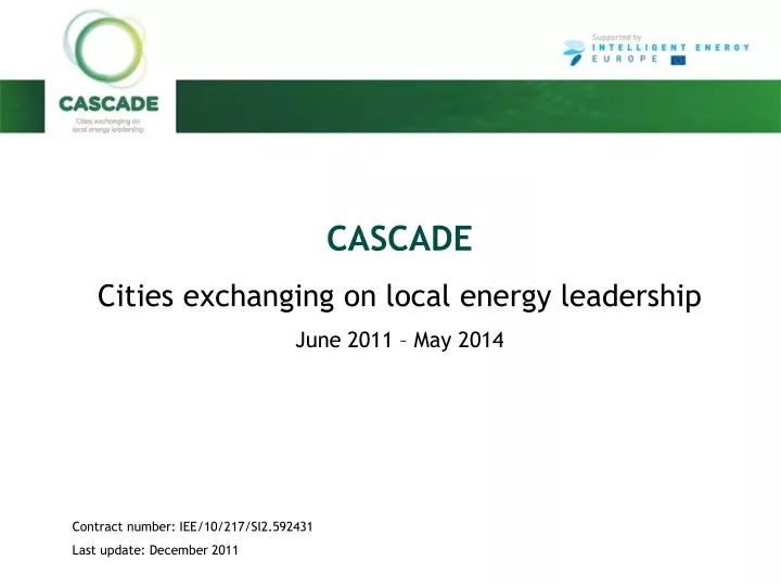 cascade cities exchanging on local energy