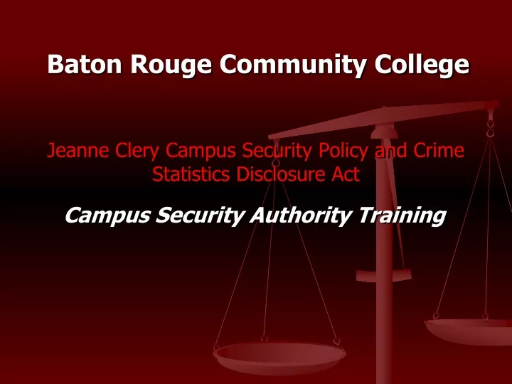 jeanne clery campus security policy and crime statistics disclosure act