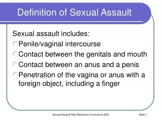 Definition of Sexual Assault