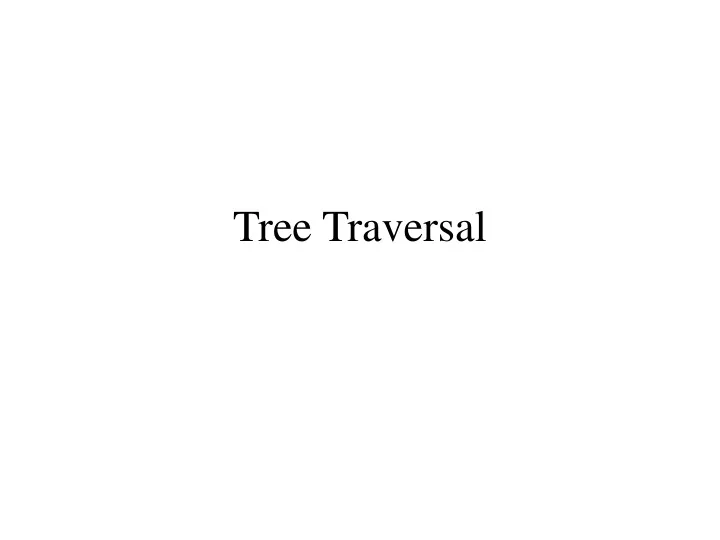 tree traversal