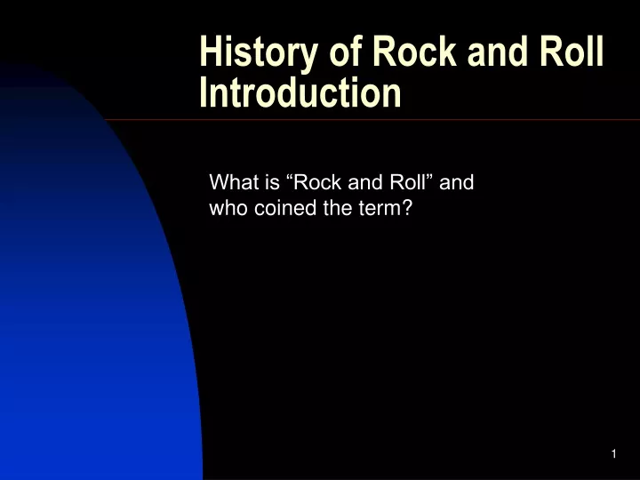 history of rock and roll introduction