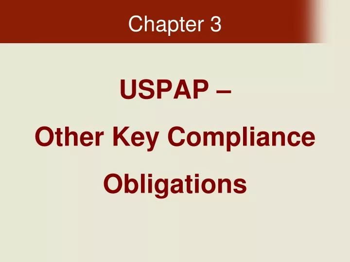 uspap other key compliance obligations