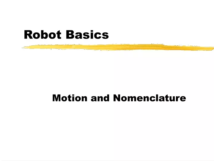 robot basics