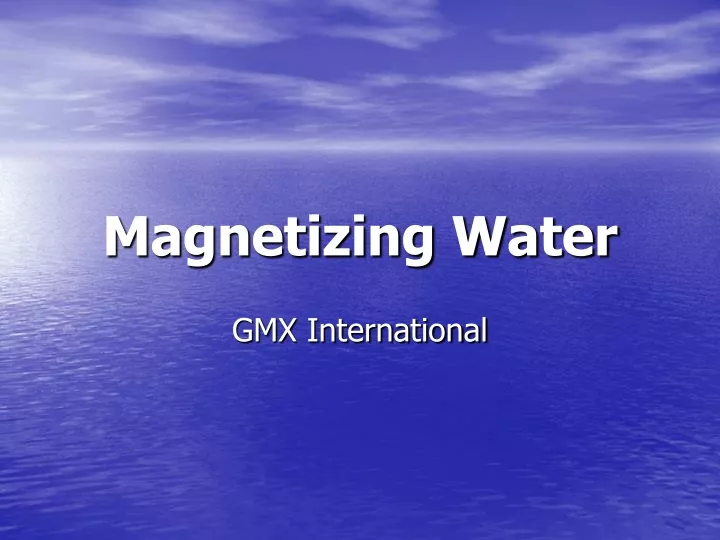 magnetizing water