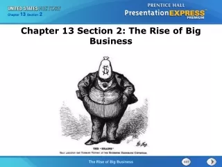 Chapter 13 Section 2: The Rise of Big Business