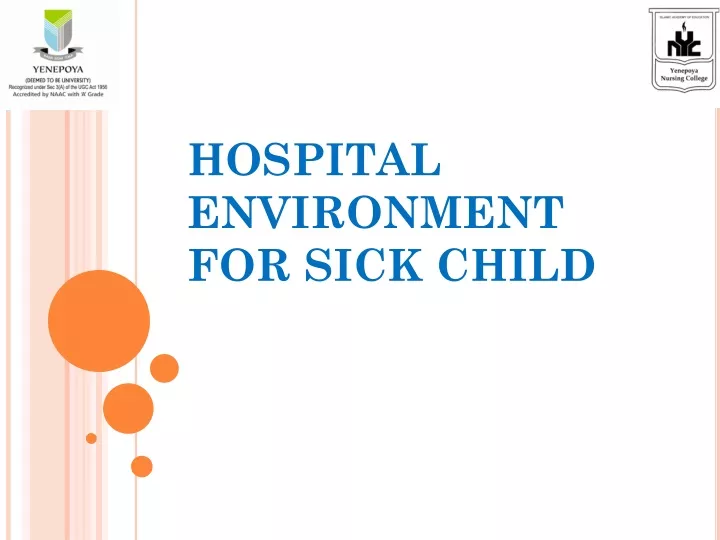 hospital environment for sick child