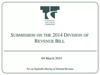 Submission on the 2014 Division of Revenue Bill