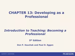 CHAPTER 13: Developing as a Professional