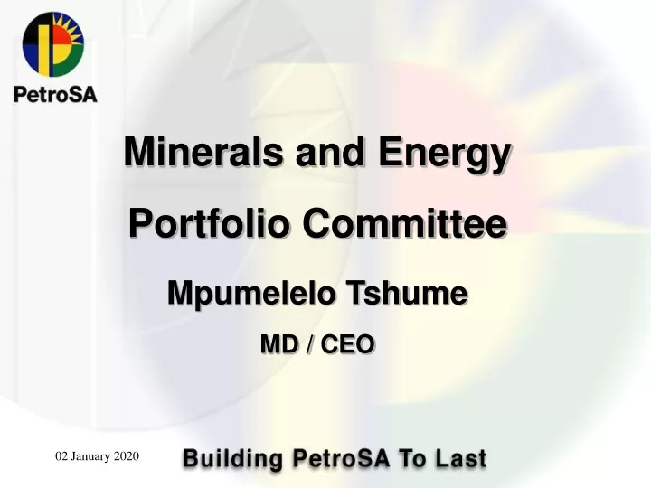 minerals and energy portfolio committee mpumelelo