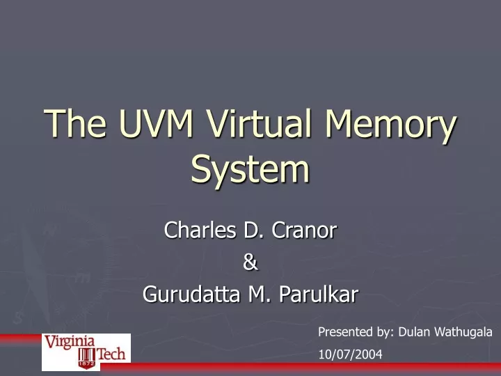 the uvm virtual memory system