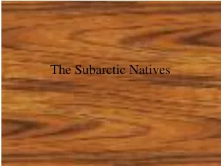 The Subarctic Natives