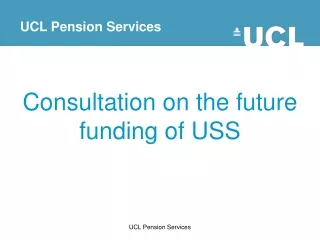 Consultation on the future funding of USS