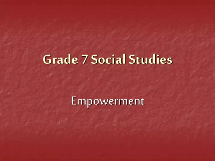 grade 7 social studies