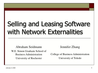 Selling and Leasing Software with Network Externalities