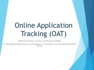 Online Application Tracking (OAT)