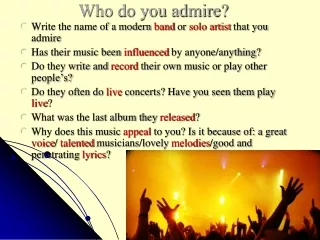 Who do you admire?
