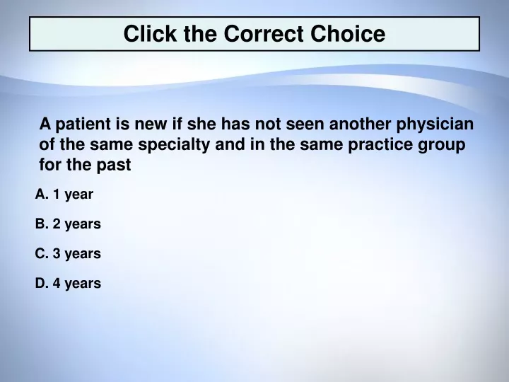 click the correct choice
