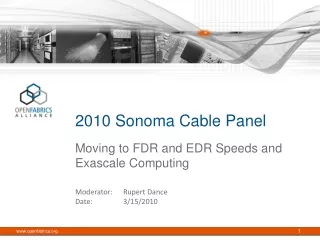 2010 Sonoma Cable Panel