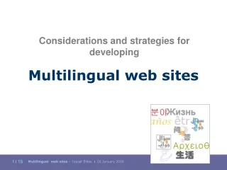 Multilingual web sites