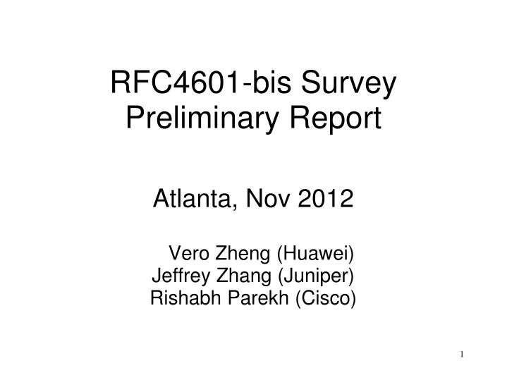 rfc4601 bis survey preliminary report