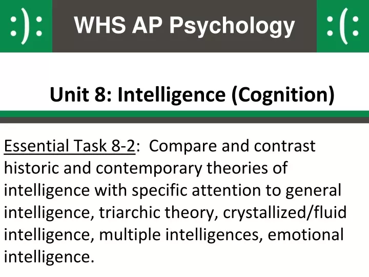 unit 8 intelligence cognition