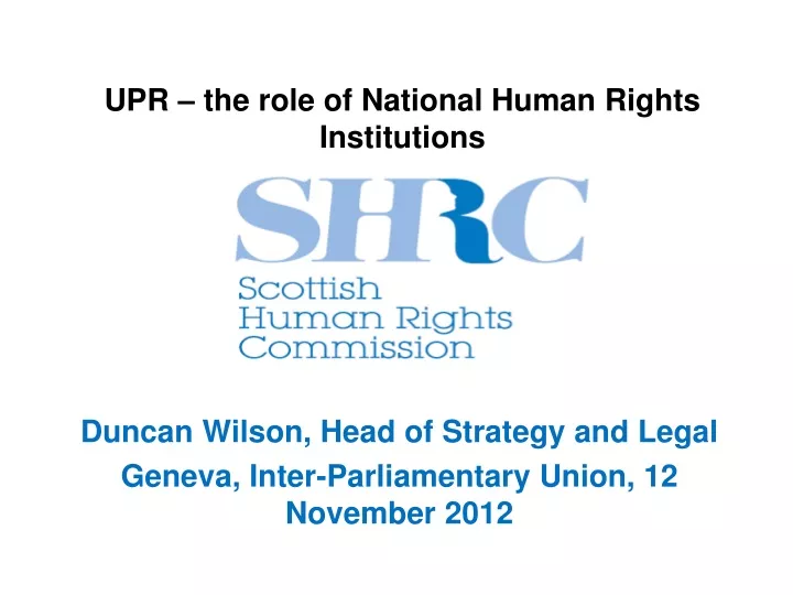 upr the role of national human rights institutions