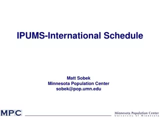 IPUMS-International Schedule