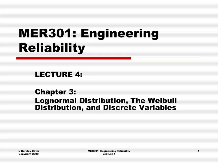 mer301 engineering reliability