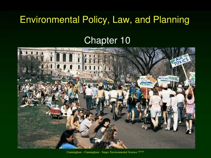 environmental policy law and planning
