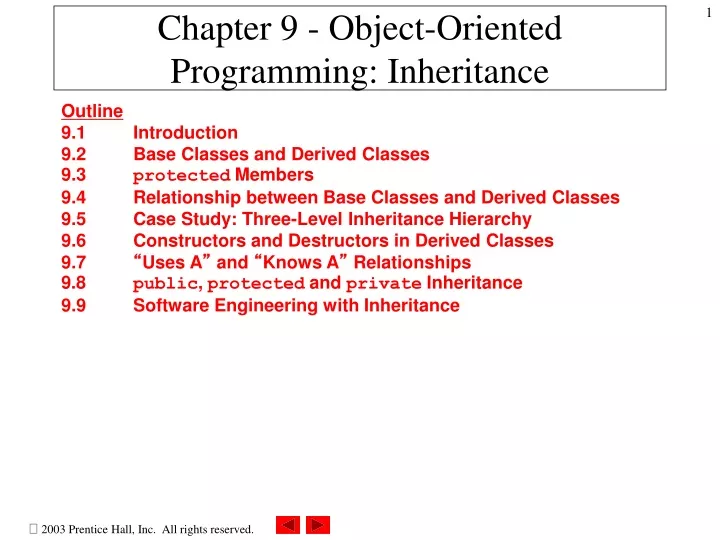 chapter 9 object oriented programming inheritance