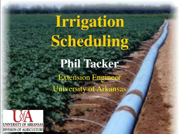 irrigation scheduling