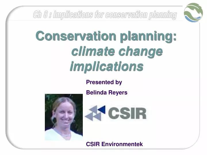 conservation planning climate change implications