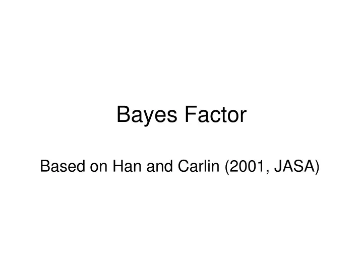 bayes factor