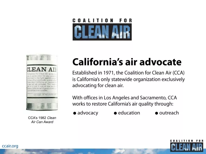 california s air advocate established in 1971