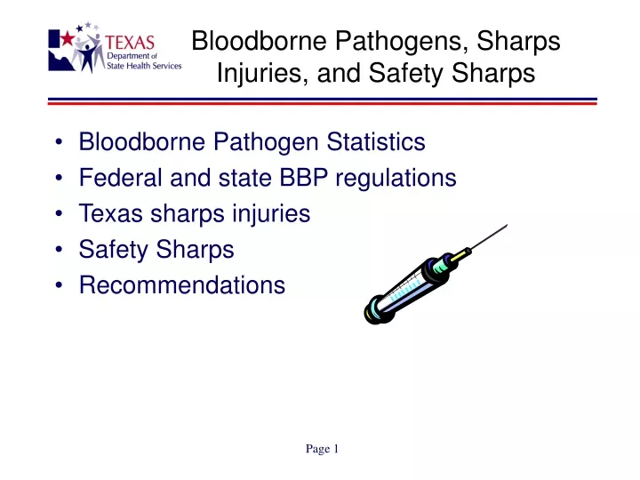 bloodborne pathogens sharps injuries and safety sharps