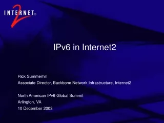 IPv6 in Internet2