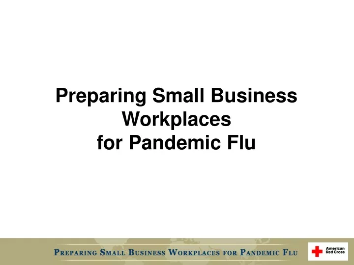 preparing small business workplaces for pandemic